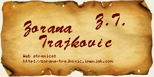 Zorana Trajković vizit kartica